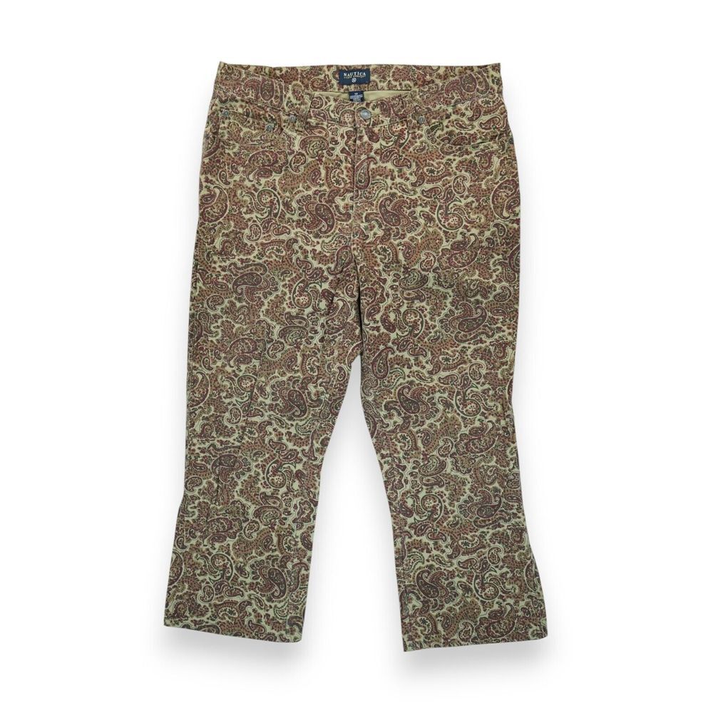 Vintage Nautica Jeans Company Women's Jeans Paisley Pattern Size 12 Cropped